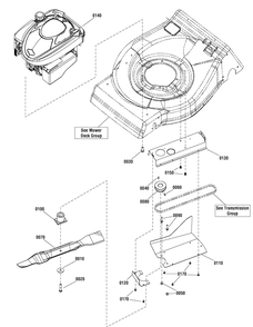 Engine And Blade Group (7502393) Diagram and Parts List for 7800816-CXT21675 2011 Briggs and Stratton Lawn Mower